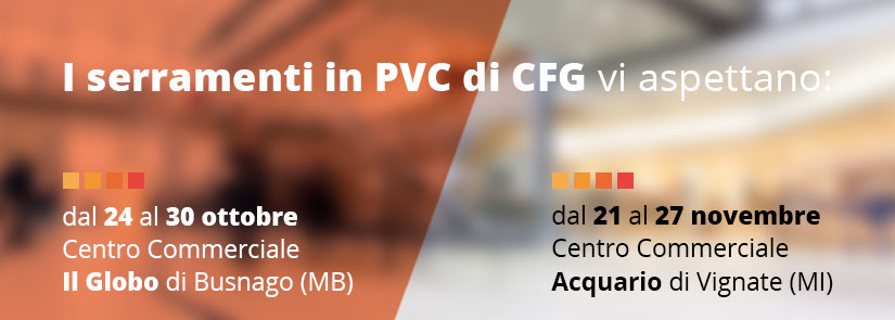 CFG Serramenti espone lungo le gallerie dei centri commerciali